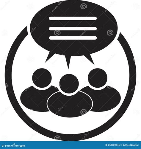 Group Chat Icon On White Background Global Communicate Sign Comment
