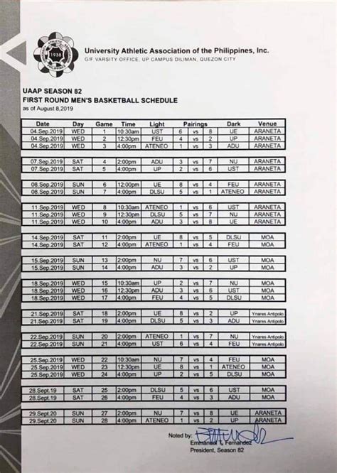 Uaap Season 82 Mens Basketball Schedule Rtomasino