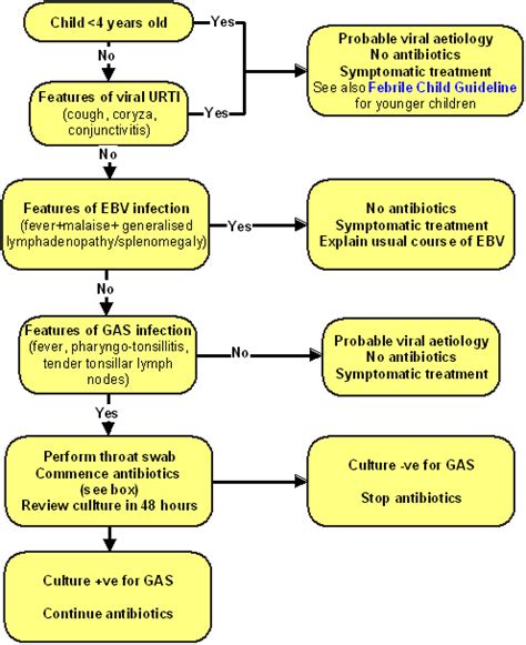 Clinical Practice Guidelines Sore Throat Flowchart