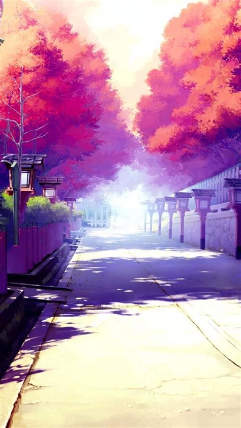 Download Japanese Phone Anime Street Scenery Wallpaper