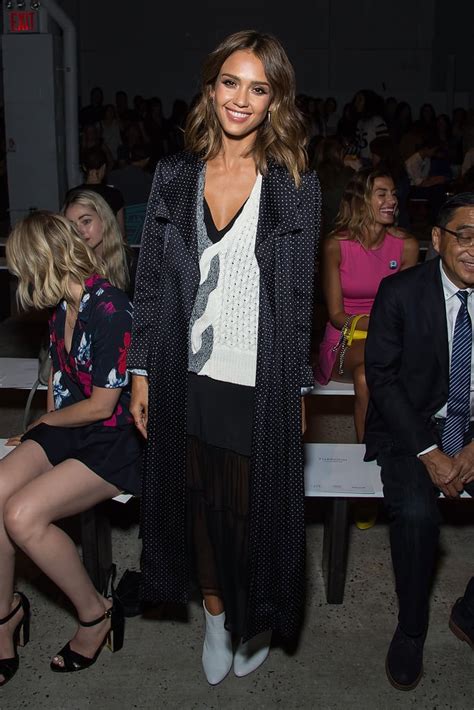 Jessica Alba Celebrities Front Row At New York Fashion Week Spring