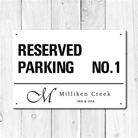 Custom Reserved Parking Metal Sign Black Edition Etsy Uk