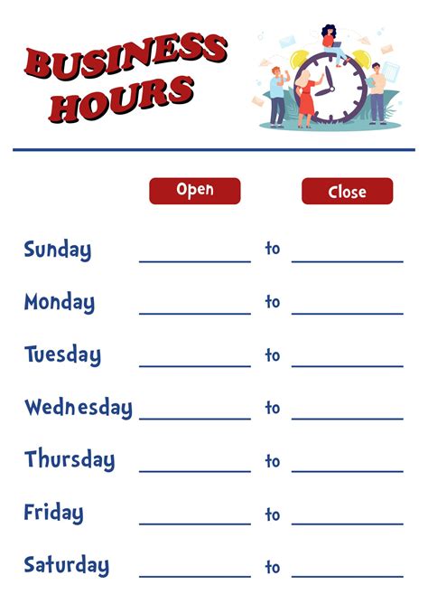 10 Best Free Printable Business Hours Sign Template Pdf For Free At