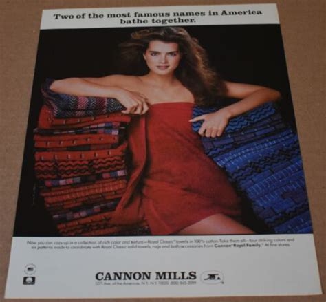 1984 Print Ad Brooke Shields Cannon Mills Famous Names America Only A