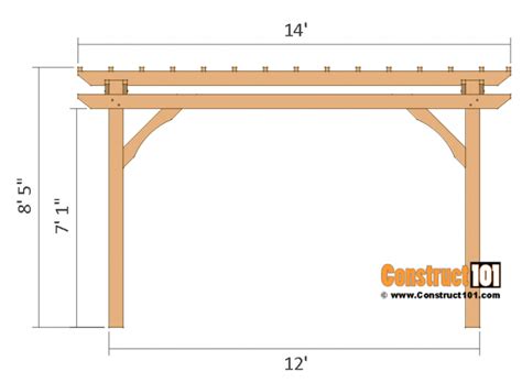 12x12 Pergola Plans Free Pdf Download Construct101