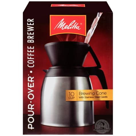 Melitta Pour Over Brewer 10 Cup Coffee Maker With Stainless Thermal