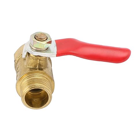 Bsp Red Lever Handle Brass Air Ball Valve Plumbing Fixing Walmart Com