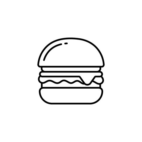 Burger Silhouette Vector Art Icons And Graphics For Free Download