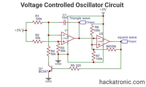 Voltage Controlled Oscillator Circuit Using 566 Ic Integrated