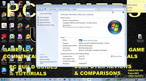 How To Check Your Computer Specs Windows 87vistaxp Youtube