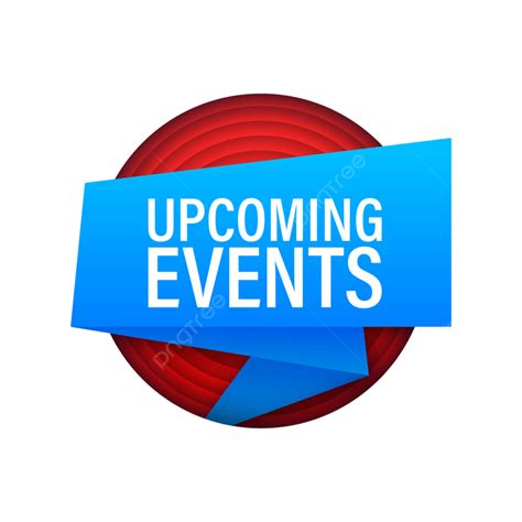 Upcoming Events Clipart Transparent Png Hd Blue Ribbon With The Text