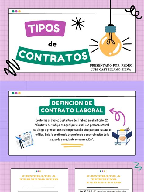 tipos de contratos laborales en colombia pdf