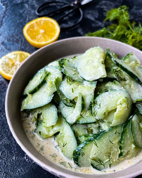 Gurkensalat Mit Sahne Und Dill Foodwerk