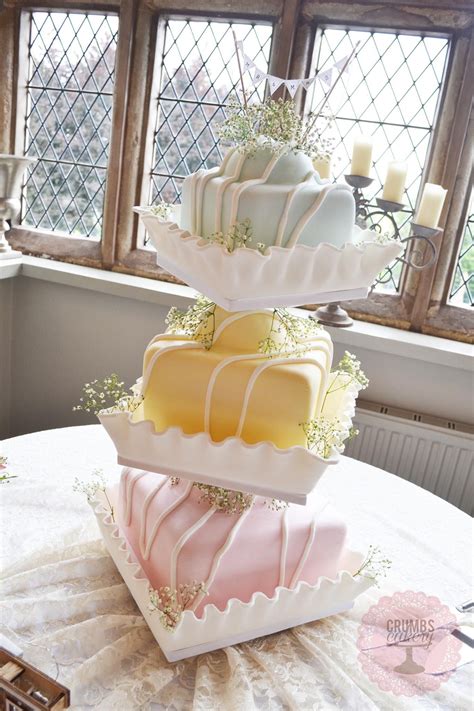 French Fancy Wedding Cake Fondant Fancy Wedding Cake Pastels Crumbscakery Co Uk French