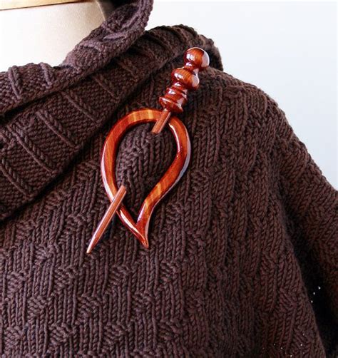 Wood Shawl Pin Scarf Pin Accessory For Knit And Crochet Scarves Shawls Wraps Shawl Pins