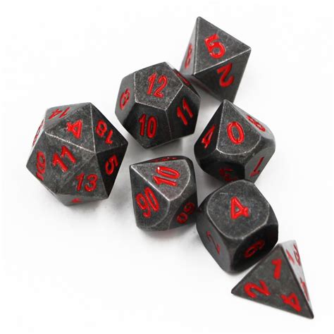 Dungeons And Dragons 7pcsset Creative Rpg Game Dice Dandd Metal Dice Dnd