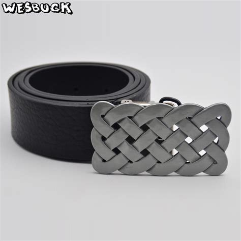 5 Pcs Moq Wesbuck Brand Rectangle Knotting Belt Buckle Silver Color