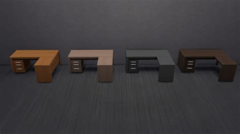 Corner Desk Base Game Created A Simple Desk — Illogical Sims Cc