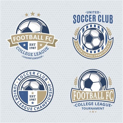 Set Of Soccer Football Club Logo Stock Vector Image By ©counterfeit