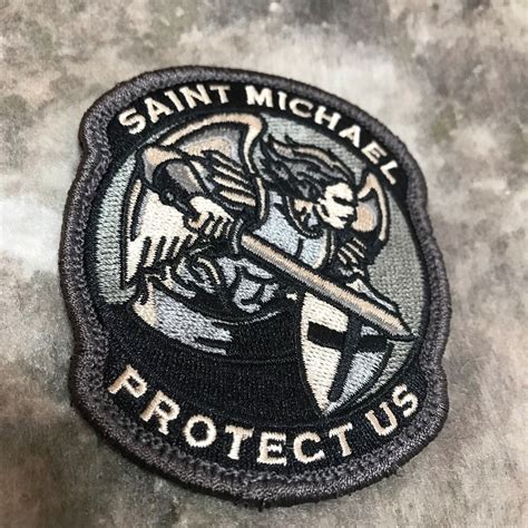 Saint Michael Protect Us Morale Patch Ebay