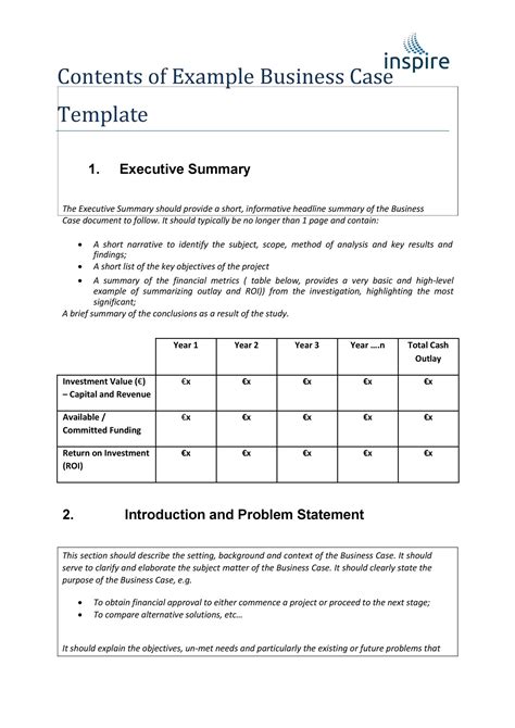 Headcount Business Case Template