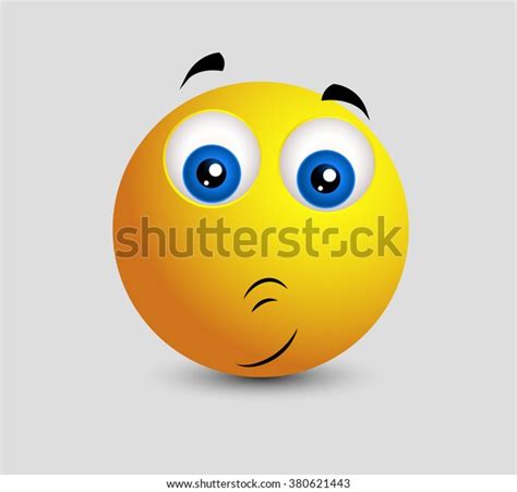 Cute Embarrassed Emoji Smiley Emoticon Stock Vector Royalty Free
