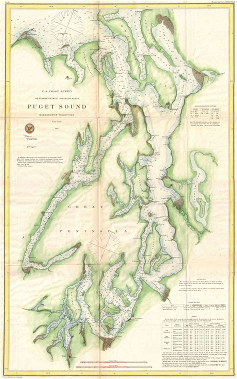 Map Of Puget Sound From 1867 Rseattle
