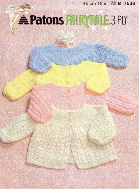 Baby Knitting Pattern Matinee Coat In 3 Ply Free Baby Knitting