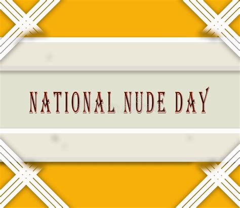 July Month Day Of July National Nude Day On Yellow Background Stock