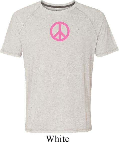 Mens Peace Shirt Pink Peace Tri Blend Tee T Shirt