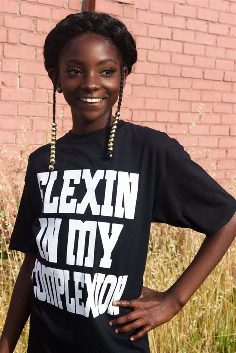 Flexin In My Complexion Tee Black And White Dark Skin Women Women Black Girls Hairstyles
