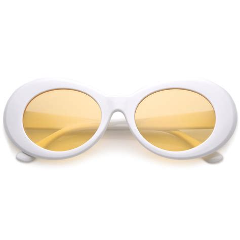 retro 90 s fashion clout oval round color tone lens sunglasses c441 oval sunglasses