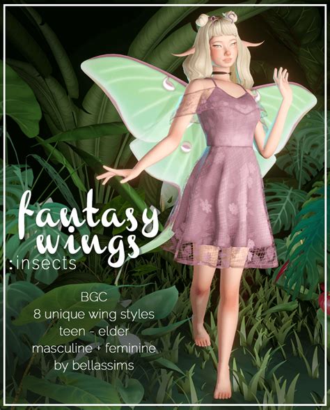 Sims 4 Fantasy Wings Insects The Sims Book