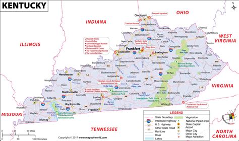 Kentucky Ky Map Map Of Kentucky Usa Maps Of World Louisville Map