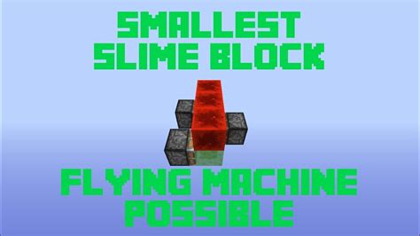 Minecraft Small Slime Block Flying Machine W Covertassasin Youtube