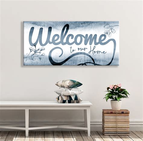 Home Wall Art Welcome To Our Home V11 Wood Frame Ready To Hang