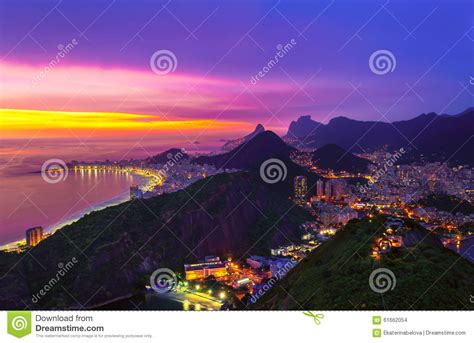 Copacabana Beach In Rio De Janeiro Brazil Stock Photo