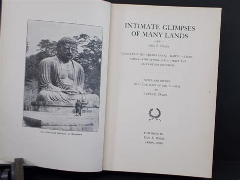 Intimate Glimpses Of Many Lands by Dales, Geo. S.: Near Fine Hardcover