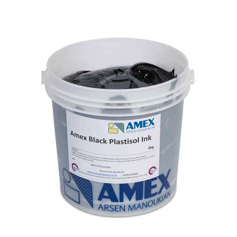 Amex Black Plastisol Ink 80 Screen Print World