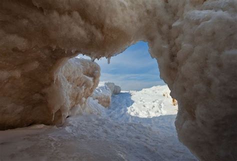 The Beauty Of Lake Michigans Ice Caves