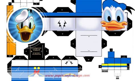 Donald Duck Paper Toys Paper Box Diy Cube Craft
