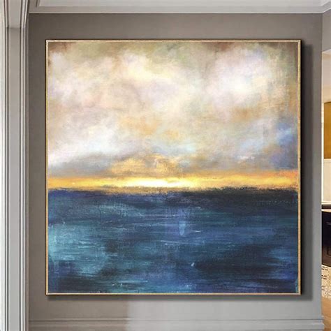 Large Original Painting On Canvas Ocean Painting Sunset Painting