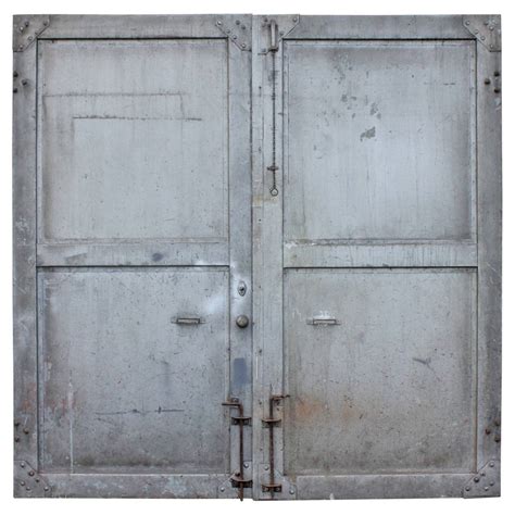 Antique Double Metal Industrial Doors At 1stdibs