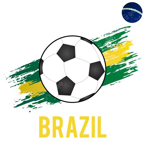 Brazil Football Clipart Png Images Football Brush Flag For Brazil