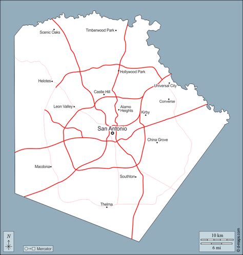 Map Of Bexar County Texas World Maps