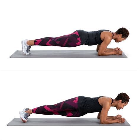 Elbow Plank With Hip Dips Abs Workout Hips Dips Workout