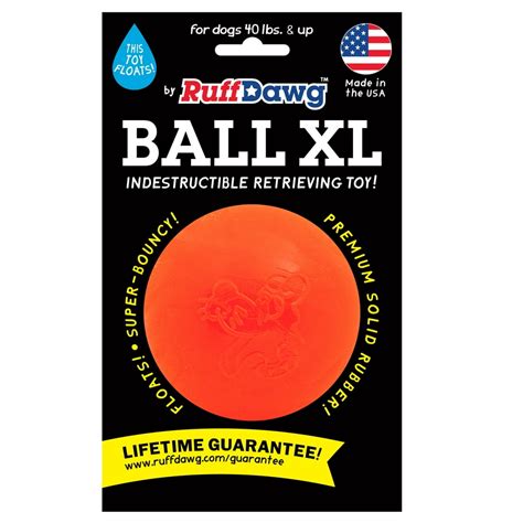 Ruff Dawg Indestructible Ball Dog Toy Extra Large Assorted 35 X 35