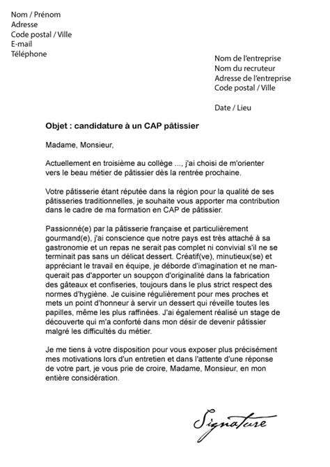 Exemple Lettre De Motivation Pour Apprentissage