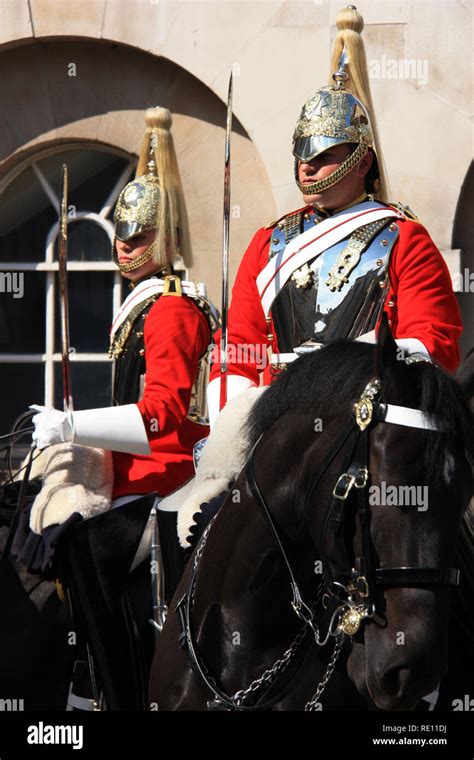 Royal Horse Guards On Their Horses During The Changing Of The Guard In
