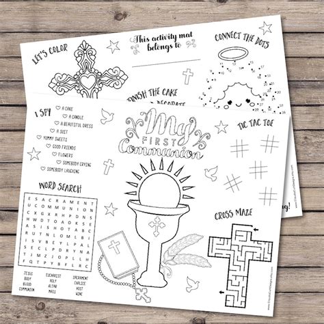 Free Printable First Communion Worksheets Printable Word Searches